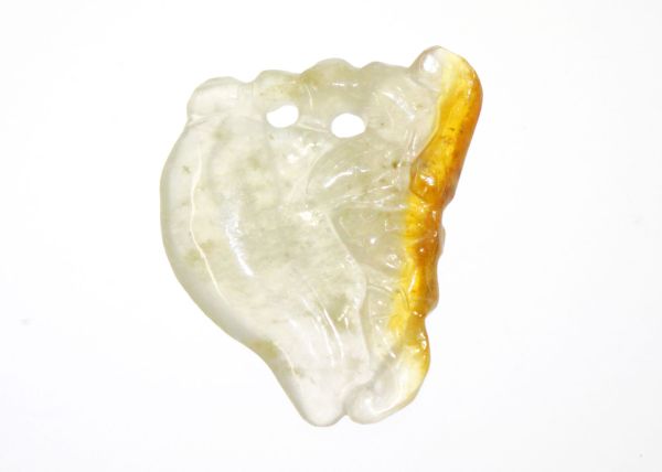 Bi-color Jadeite Little Bat on Peach