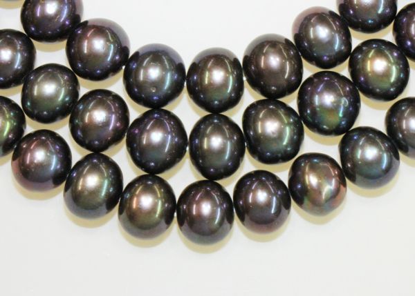 Peacock 12-13mm Rounded Pearls