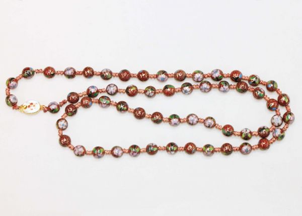Red Cloisonne Necklace