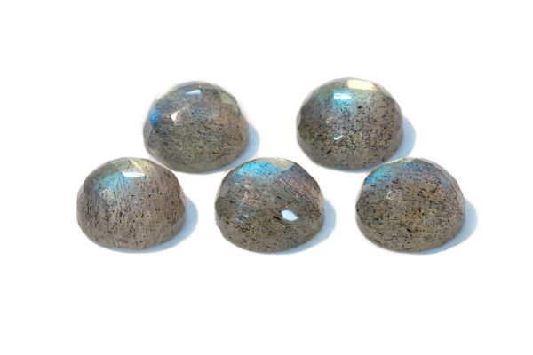 8mm rose cut labradorite cabochons