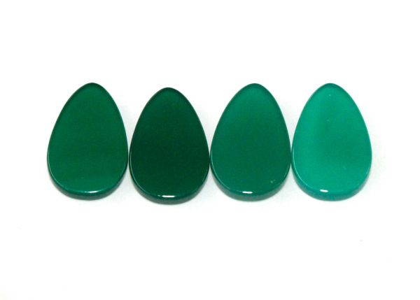 Green Onyx Pear Shaped Discs