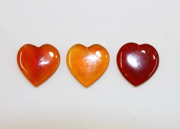 Carnelian 15mm Hearts