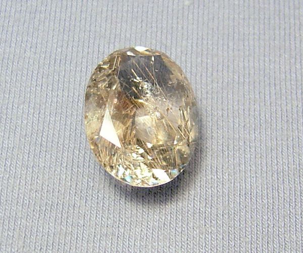 Rutilated Quartz Faceted Oval  14.3x18.7mm - 11.73 cts.