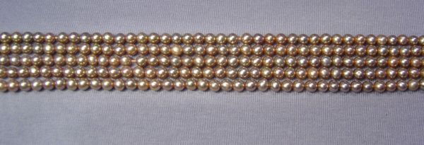 Platinum Rosé 3.5-4mm Rounded Pearls