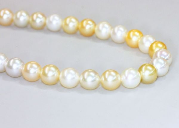 South Sea Round White & Gold Pearls