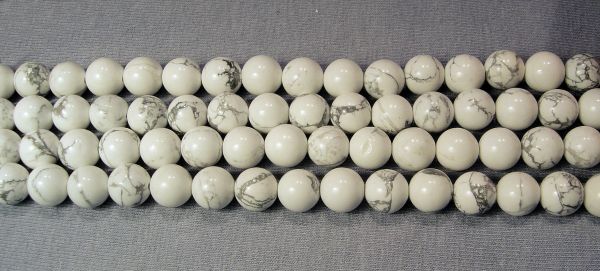 Howlite Smooth Round Bead Strands