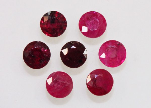 Ruby Faceted Rounds 5mm - $95.00/ct.