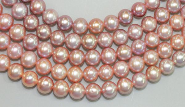 7-7.5mm Natural Color Lilac Round Pearls