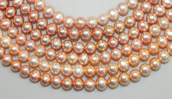 Natural Color 5.5-6mm Round Pearls