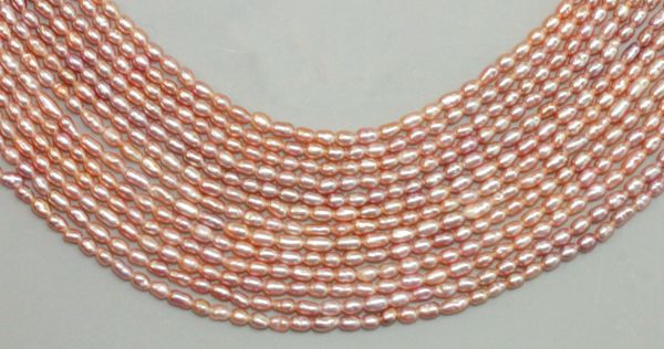 Natural Color 2mm Oval Seed Pearls
