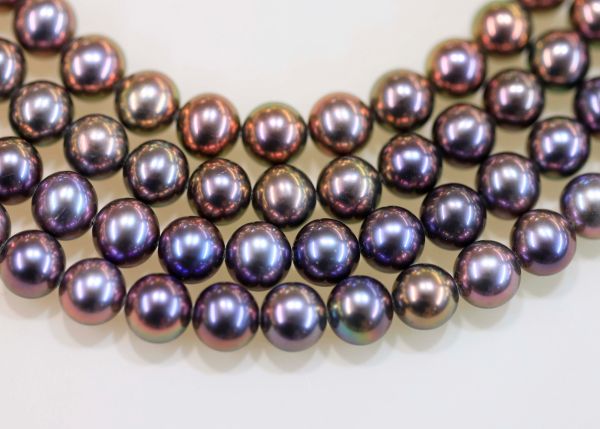 8-8.5mm Round Peacock Pearls