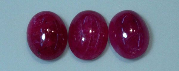 Ruby Oval Cabochons, 8x10mm - Select Grade