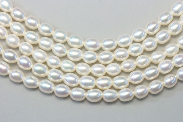 3-3.5mm Gemmy Oval Freshwater Pearls