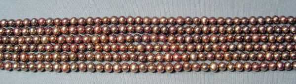 Titanium Pink 4.5-5mm Rounded Potato Pearls 