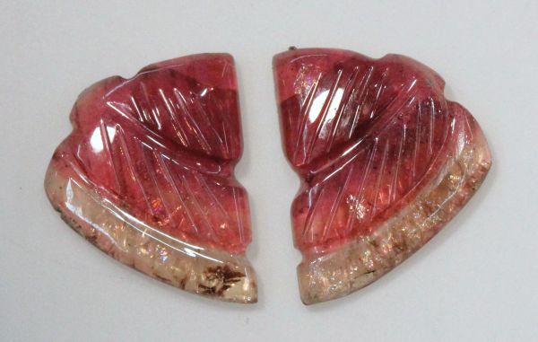 Carved Tourmaline Pair - 4.12 cts.