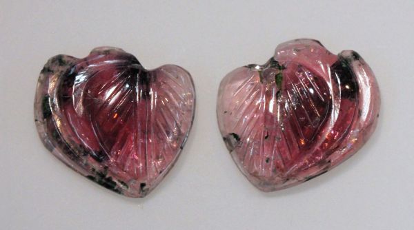 Carved Tourmaline Pair - 8.73 cts.