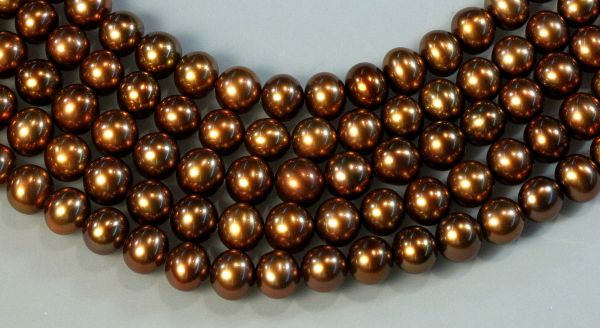 Cinnamon 4.5-5.5mm Rounded Potato Pearls