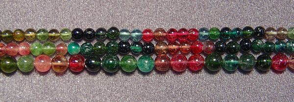 Tourmaline Smooth Round Bead Strands