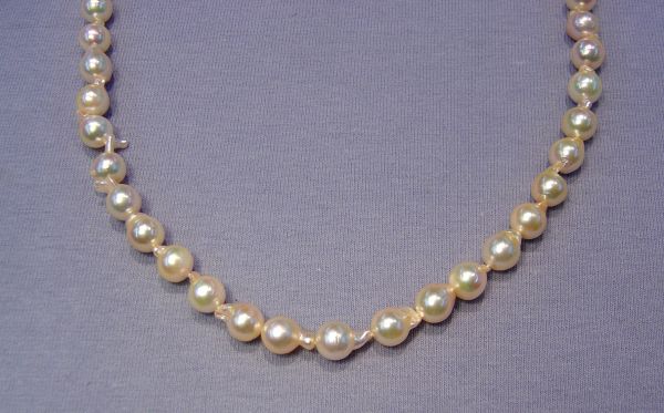 6.5-7mm Golden Baroque Japanese Pearls