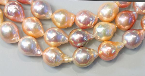  10.5-13mm Multi Color Long Drop Pearls 