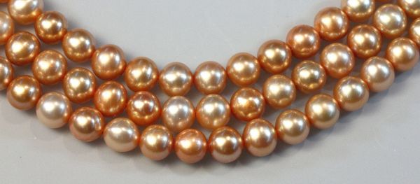  4-4.5mm Rose Gold Rounded Potato Pearls