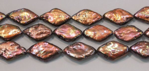 Old Copper Diamond-shaped Pearls 