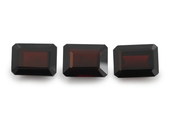 Almandine Garnet Faceted Octagon