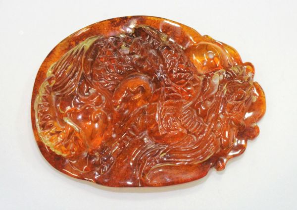 Amber Dragon Pendant