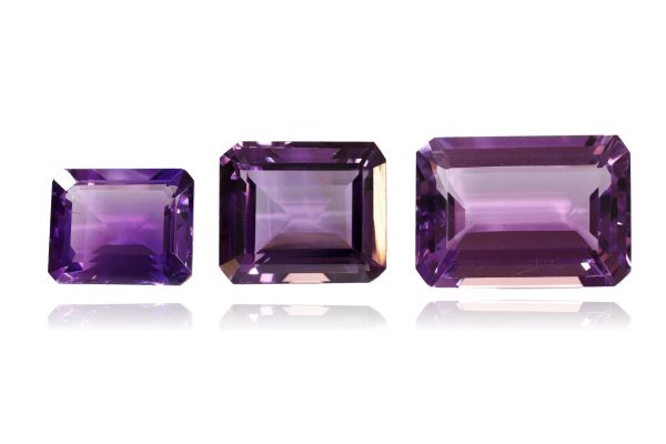 amethyst faceted octagon