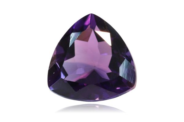 amethyst faceted trilliant