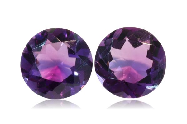 8mm faceted amethyst pair
