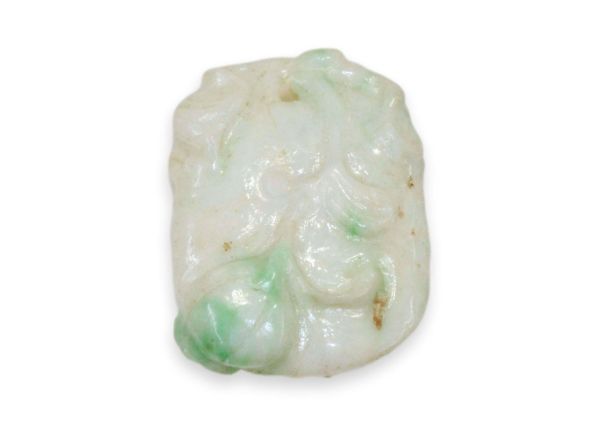 Natural Jadeite Antique Hand-Carved Pendant - 19th Century