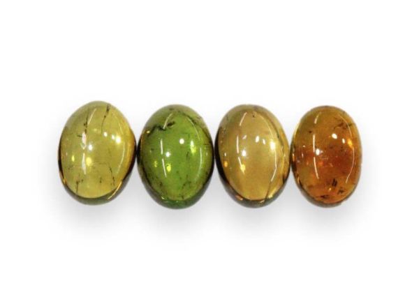 Tourmaline Oval Cabochon 4pc. Suite, 5x7mm - Autumn Leaves
