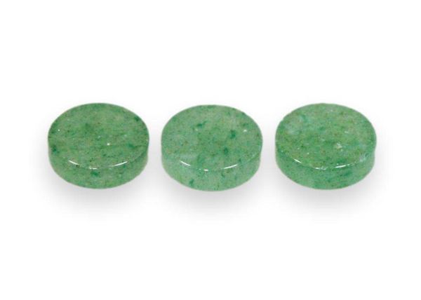 Aventurine Round  Discs, 7mm - 2mm Thick