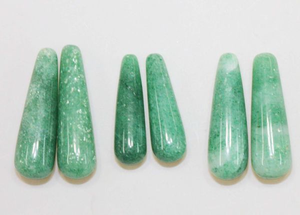 Aventurine Teardrop Pairs, Undrilled - 12 Pair Lot