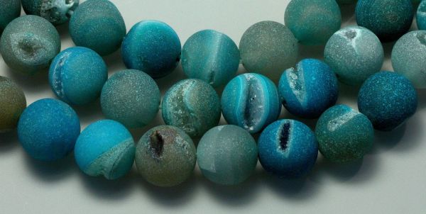 Teal Agate-with-Druzy