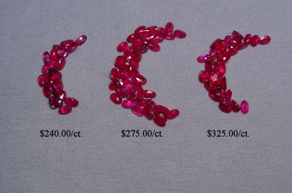 Ruby Faceted Oval - 3x5mm