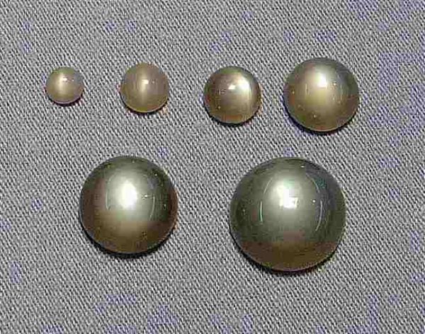 Round Black Catseye Moonstone Cabochons