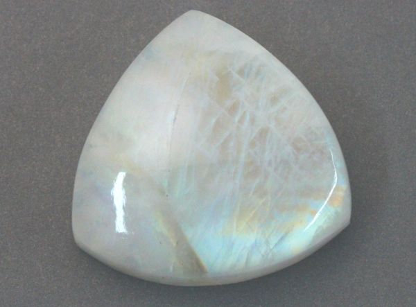 Rainbow Moonstone Peristerite Trilliant Cabochon, 39.18 cts. - 23.5x24x25mm
