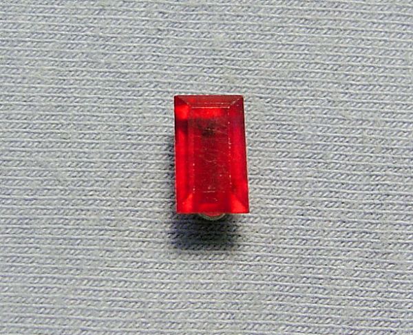 Ruby Fissure Filled Faceted Cushion Cut 5.35x10.5mm - 3.49 cts.