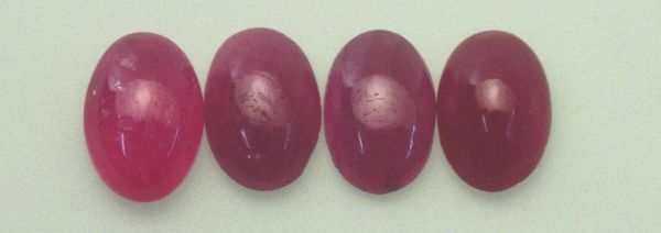  Ruby Oval Cabochons, 4x6mm - Select Grade
