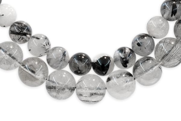 Tourmalinated Quartz Beads 