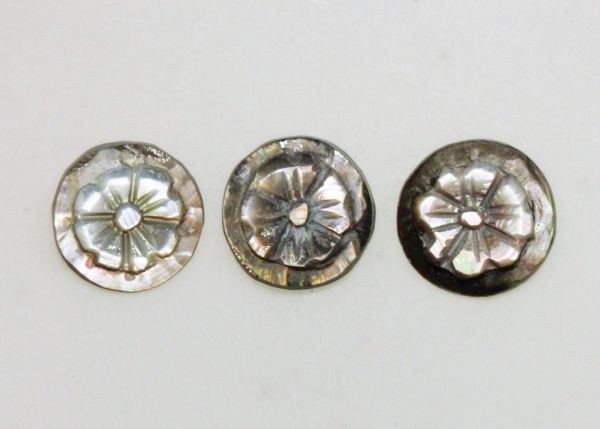 Carved Shell Flower Cameo Cabochons