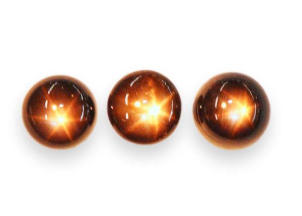 Round Black Star Sapphire Cabochons