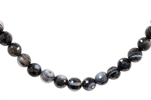 black stripe agate beads