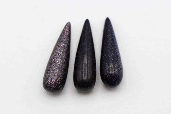 Blue Goldstone Teardrops