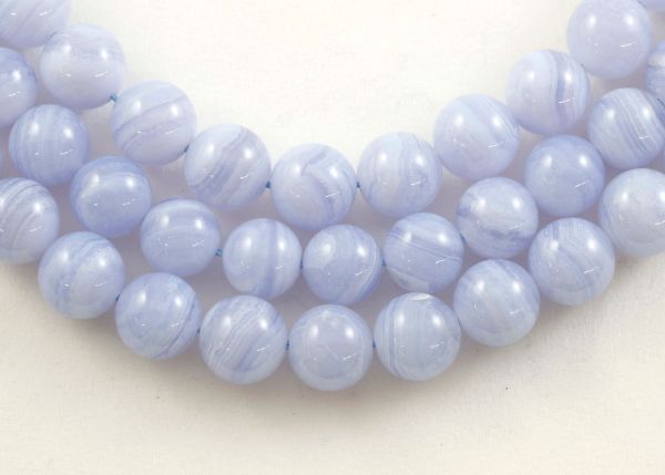 Wholesale Blue Lace Agate Round Beads