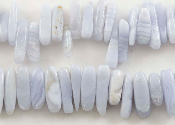 Blue Lace Agate End-Drilled Twigs Bead Strands