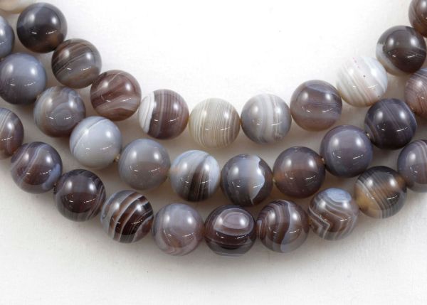 Botswana Agate Round Bead Strands