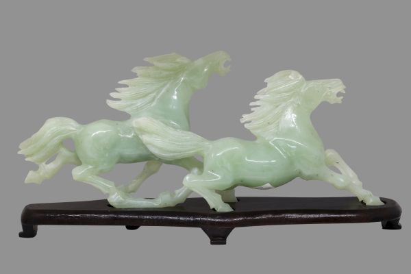 Wholesale Bowenite Semi Translucent Horses - Hand Carved